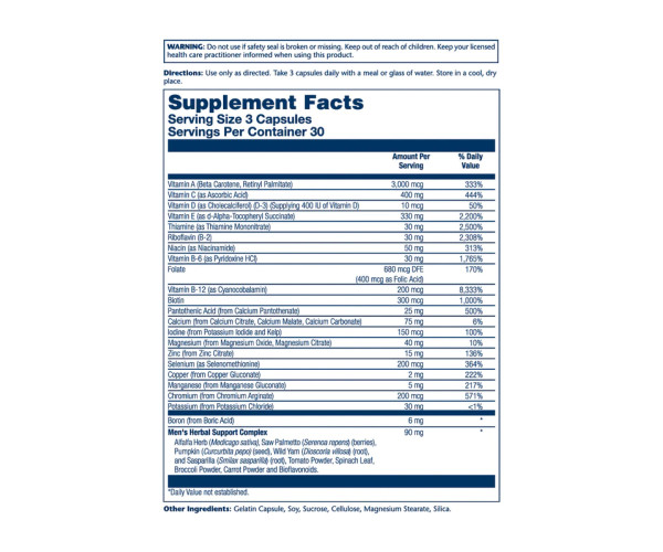 Men's Golden Multi-Vitamin - 90 caps