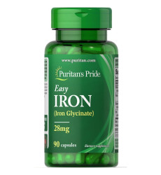 Easy Iron 28 mg (Iron Glycinate) - 90 Capsules